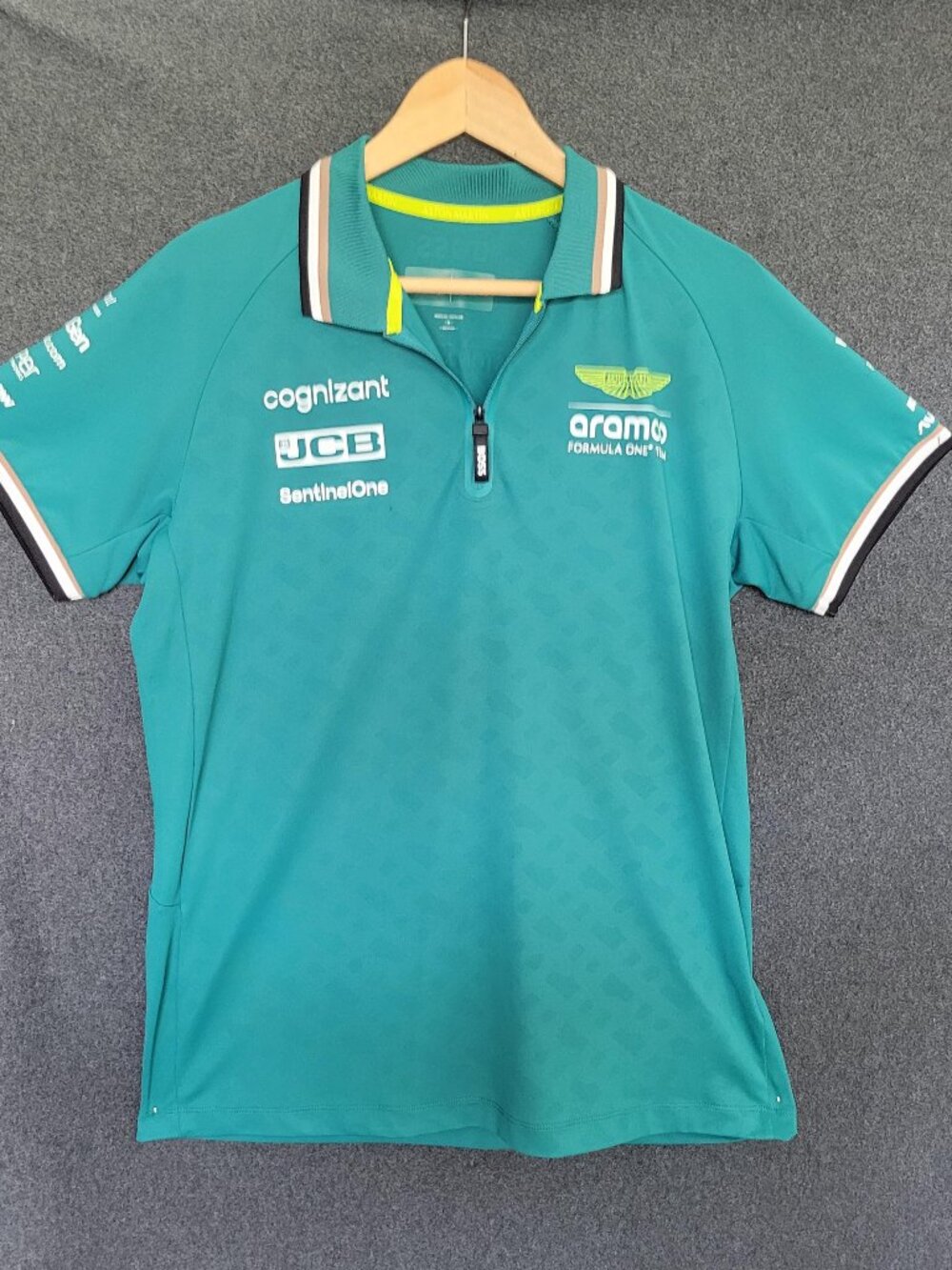 Boss Aston Martin Aramco Team Formula One Polo Shirt Men’s M Race Bikercore